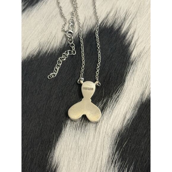 Native American Southwest Sterling Silver 3 Stone Purple Ice Dahlia Bar Necklace - Picture 4 of 11